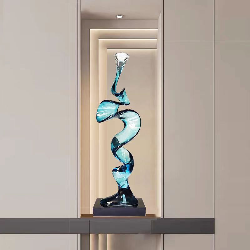 Creative model room, transparent resin sculpture, living room, desktop home, entrance niche, vertical high ornament, abstract decoration