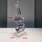 Modern musical instrument ornaments villa bar music table living room transparent resin tabletop decoration sculpture artwork