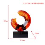 Modern minimalist transparent resin entrance decoration, hotel sales office, clubhouse, home decor, living room decoration, art sculpture