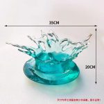 Transparent resin water droplet spray sculpture hotel large floor decoration villa living room entrance decoration art hanging decoration