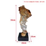 Modern creative abstract crafts sculptures, transparent resin ornaments in the entrance hall, floor to ceiling living room soft decoration, high-end atmosphere