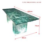 Modern minimalist transparent resin crystal glacier tea table designer with a high-end feel, home office water ripple table