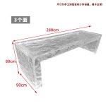 Light luxury transparent resin crystal island table, clubhouse, villa beauty salon, designer’s creative glacier tea table customization