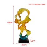 Abstract the Taihu Lake Stone Sculpture Hotel Lobby Sample Room Villa porch Transparent resin soft decoration artwork