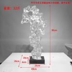 Modern abstract large transparent resin sculpture the Taihu Lake stone decoration hotel sales office sample room soft decoration handicraft