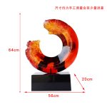 Modern minimalist transparent resin entrance decoration, hotel sales office, clubhouse, home decor, living room decoration, art sculpture