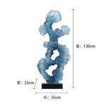 Modern abstract transparent resin sculpture decoration hotel villa home living room porch the Taihu Lake lake stone decoration crafts