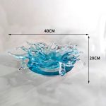 Transparent resin water droplet spray sculpture hotel large floor decoration villa living room entrance decoration art hanging decoration