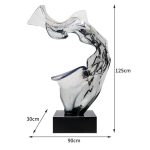 Abstract Transparent Resin Art Ornament Hotel Sales Office Clubhouse Floor Sculpture Home Living Room Entrance Decoration