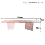 Modern minimalist transparent resin crystal glacier tea table designer with a high-end feel, home office water ripple table