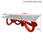 Modern minimalist transparent resin crystal glacier tea table designer with a high-end feel, home office water ripple table