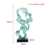 Abstract the Taihu Lake Stone Sculpture Hotel Lobby Sample Room Villa porch Transparent resin soft decoration artwork