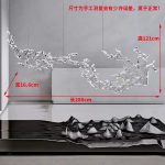 Transparent waves hanging in the air in the hotel lobby, artistic decorative resin ornaments hanging from the ceiling of the sales office in the shopping mall