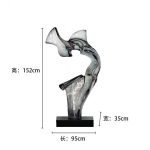 Abstract Transparent Resin Art Ornament Hotel Sales Office Clubhouse Floor Sculpture Home Living Room Entrance Decoration