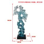 Modern abstract large transparent resin sculpture the Taihu Lake stone decoration hotel sales office sample room soft decoration handicraft