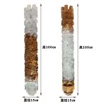 Transparent resin ceiling hanging wooden columns, sculptures, hotel sales offices, villas, aerial hanging art ornaments