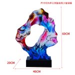Modern Creative Abstract Ornaments Hotel Sales Office Villa Living Room Transparent Resin Sculpture Entrance Art Decoration