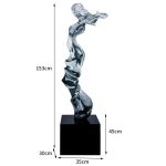 Modern abstract transparent resin sculpture, large floor standing ornament, hotel lobby, sales office, corridor decoration artwork