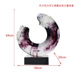 Modern minimalist transparent resin entrance decoration, hotel sales office, clubhouse, home decor, living room decoration, art sculpture