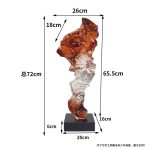 Modern creative abstract crafts sculptures, transparent resin ornaments in the entrance hall, floor to ceiling living room soft decoration, high-end atmosphere