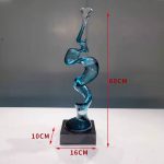 Creative model room, transparent resin sculpture, living room, desktop home, entrance niche, vertical high ornament, abstract decoration