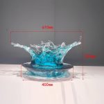 Transparent resin water droplet spray sculpture hotel large floor decoration villa living room entrance decoration art hanging decoration