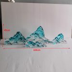 Transparent resin rockery sculpture imitating glass handicrafts, hotel lobby landscape, large mountain shaped ornaments, floor installation