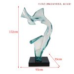 Abstract Transparent Resin Art Ornament Hotel Sales Office Clubhouse Floor Sculpture Home Living Room Entrance Decoration