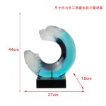 Modern minimalist transparent resin entrance decoration, hotel sales office, clubhouse, home decor, living room decoration, art sculpture
