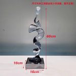Creative model room, transparent resin sculpture, living room, desktop home, entrance niche, vertical high ornament, abstract decoration