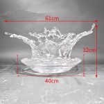 Transparent resin water droplet spray sculpture hotel large floor decoration villa living room entrance decoration art hanging decoration