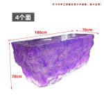 Modern luxury crystal luminous island table, bar, villa, high-end feeling, transparent resin reception, irregular bar counter in front