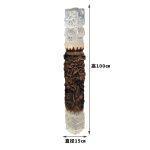 Transparent resin ceiling hanging wooden columns, sculptures, hotel sales offices, villas, aerial hanging art ornaments