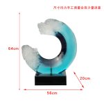 Modern minimalist transparent resin entrance decoration, hotel sales office, clubhouse, home decor, living room decoration, art sculpture