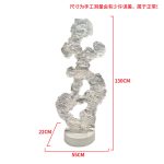 Modern abstract transparent resin sculpture decoration hotel villa home living room porch the Taihu Lake lake stone decoration crafts