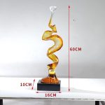 Creative model room, transparent resin sculpture, living room, desktop home, entrance niche, vertical high ornament, abstract decoration