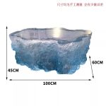 Transparent resin glacier bar counter table custom hotel living room home tea table high-end luminous island design