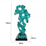 Modern abstract large transparent resin sculpture the Taihu Lake stone decoration hotel sales office sample room soft decoration handicraft