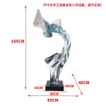 Abstract Transparent Resin Art Ornament Hotel Sales Office Clubhouse Floor Sculpture Home Living Room Entrance Decoration