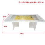 Modern minimalist transparent resin crystal glacier tea table designer with a high-end feel, home office water ripple table
