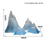 Modern minimalist transparent resin rockery sculpture decoration villa courtyard hotel lobby front desk model room decoration