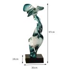 Modern abstract transparent resin sculpture, large floor standing ornament, hotel lobby, sales office, corridor decoration artwork