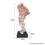 Modern creative abstract crafts sculptures, transparent resin ornaments in the entrance hall, floor to ceiling living room soft decoration, high-end atmosphere