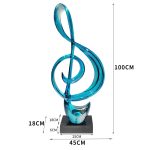 Modern musical instrument ornaments villa bar music table living room transparent resin tabletop decoration sculpture artwork
