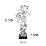 Modern abstract large transparent resin sculpture the Taihu Lake stone decoration hotel sales office sample room soft decoration handicraft