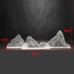 Modern Creative Transparent Resin Rockery Sculpture Hotel Lobby Sales Office Landscape Ornaments Ice and Snow Mountain Floor Decoration