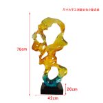 Abstract the Taihu Lake Stone Sculpture Hotel Lobby Sample Room Villa porch Transparent resin soft decoration artwork