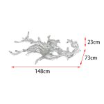 Transparent waves hanging in the air in the hotel lobby, artistic decorative resin ornaments hanging from the ceiling of the sales office in the shopping mall