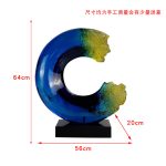 Modern minimalist transparent resin entrance decoration, hotel sales office, clubhouse, home decor, living room decoration, art sculpture