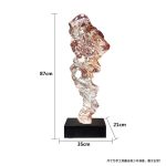 Modern creative abstract crafts sculptures, transparent resin ornaments in the entrance hall, floor to ceiling living room soft decoration, high-end atmosphere